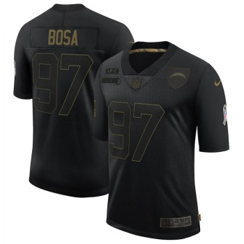 Men's Los Angeles Chargers #97 Joey Bosa 2020 Black Salute To Service Limited Stitched Jersey Men's Los Angeles Chargers #97 Joey Bosa 2020 Black Salute To Service Limited Stitched Jersey