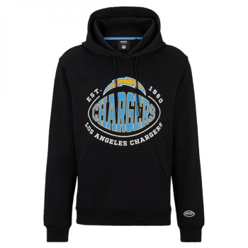 Men's Los Angeles Chargers Black BOSS X Touchback Pullover Hoodie Men's Los Angeles Chargers Black BOSS X Touchback Pullover Hoodie