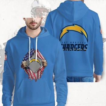 Men's Los Angeles Chargers Blue 3D Trending T-Shirt Hoodie Men's Los Angeles Chargers Blue 3D Trending T-Shirt Hoodie