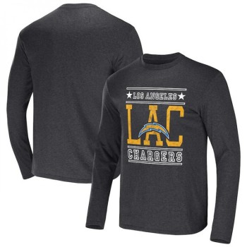 Men's Los Angeles Chargers Heathered Charcoal x Darius Rucker Collection Long Sleeve T-Shirt Men's Los Angeles Chargers Heathered Charcoal x Darius Rucker Collection Long Sleeve T-Shirt