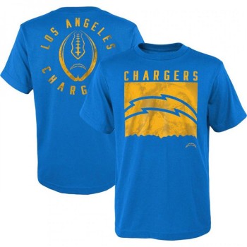 Men's Los Angeles Chargers Light Blue Preschool Liquid Camo Logo T-Shirt Men's Los Angeles Chargers Light Blue Preschool Liquid Camo Logo T-Shirt