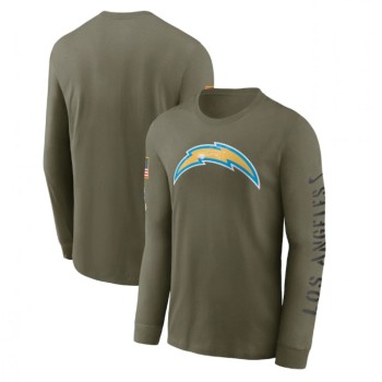 Men's Los Angeles Chargers Olive 2022 Salute to Service Long Sleeve T-Shirt Men's Los Angeles Chargers Olive 2022 Salute to Service Long Sleeve T-Shirt