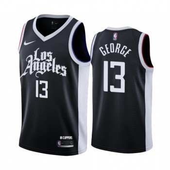 Men's Los Angeles Clippers #13 Paul George Black City Edition Stitched NBA Jersey Men's Los Angeles Clippers #13 Paul George Black City Edition Stitched NBA Jersey