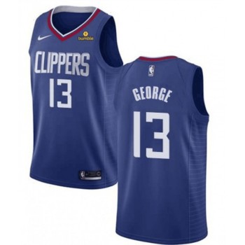 Men's Los Angeles Clippers #13 Paul George Blue Stitched NBA Jersey Men's Los Angeles Clippers #13 Paul George Blue Stitched NBA Jersey