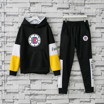 Men's Los Angeles Clippers 2019 Black Tracksuits Hoodie Suit Men's Los Angeles Clippers 2019 Black Tracksuits Hoodie Suit