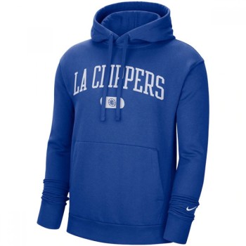 Men's Los Angeles Clippers 2021 Blue Heritage Essential Pullover Hoodie Men's Los Angeles Clippers 2021 Blue Heritage Essential Pullover Hoodie