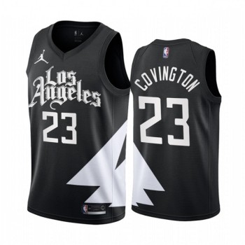 Men's Los Angeles Clippers #23 Robert Covington 2022/23 Black Statement Edition Stitched Jersey Men's Los Angeles Clippers #23 Robert Covington 2022/23 Black Statement Edition Stitched Jersey