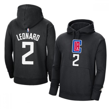 Men's Los Angeles Clippers #2 Kawhi Leonard 2021 Black Pullover Hoodie Men's Los Angeles Clippers #2 Kawhi Leonard 2021 Black Pullover Hoodie