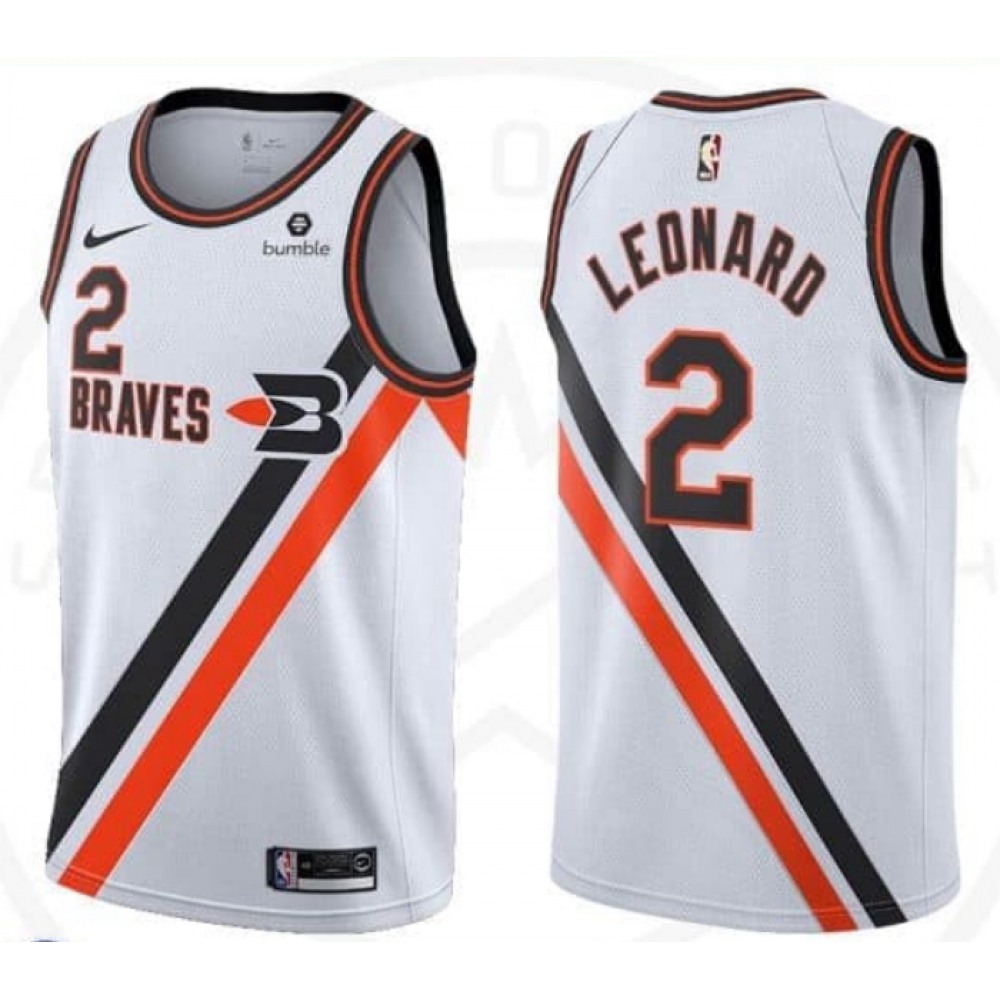 Men's Los Angeles Clippers #2 Kawhi Leonard White Stitched NBA Jersey