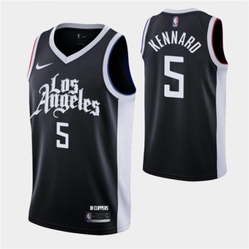 Men's Los Angeles Clippers #5 Luke Kennard 2020-21 Black City Edition Stitched NBA Jersey Men's Los Angeles Clippers #5 Luke Kennard 2020-21 Black City Edition Stitched NBA Jersey