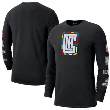 Men's Los Angeles Clippers Black 2022/23 City Edition Essential Expressive Long Sleeve T-Shirt Men's Los Angeles Clippers Black 2022/23 City Edition Essential Expressive Long Sleeve T-Shirt
