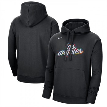 Men's Los Angeles Clippers Black 2022/23 City Edition Essential Pullover Hoodie Men's Los Angeles Clippers Black 2022/23 City Edition Essential Pullover Hoodie