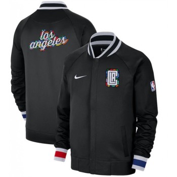 Men's Los Angeles Clippers Black 2022/23 City Edition Full-Zip Jacket Men's Los Angeles Clippers Black 2022/23 City Edition Full-Zip Jacket