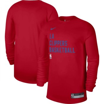 Men's Los Angeles Clippers Red 2023/24 Legend On-Court Practice Long Sleeve T-Shirt Men's Los Angeles Clippers Red 2023/24 Legend On-Court Practice Long Sleeve T-Shirt