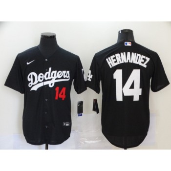 Men's Los Angeles Dodgers #14 Kike Hernandez Black Cool Base Stitched MLB Jersey Men's Los Angeles Dodgers #14 Kike Hernandez Black Cool Base Stitched MLB Jersey