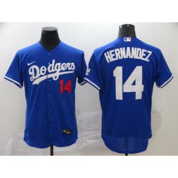 Men's Los Angeles Dodgers #14 Kike Hernandez Blue Flex Base Stitched MLB Jersey Men's Los Angeles Dodgers #14 Kike Hernandez Blue Flex Base Stitched MLB Jersey