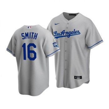 Men's Los Angeles Dodgers #16 Will Smith Grey 2020 World Series Champions Home Patch Stitched Jersey Men's Los Angeles Dodgers #16 Will Smith Grey 2020 World Series Champions Home Patch Stitched Jersey