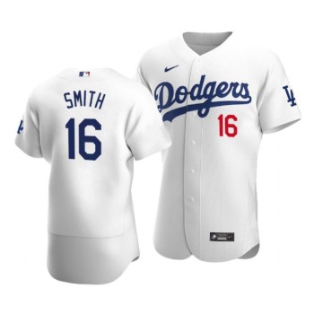 Men's Los Angeles Dodgers #16 Will Smith White Flex Base Sttiched Jersey Men's Los Angeles Dodgers #16 Will Smith White Flex Base Sttiched Jersey