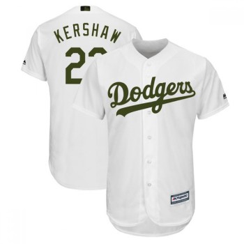 Men's Los Angeles Dodgers #22 Clayton Kershaw White 2018 Memorial Day Cool Base Stitched MLB Jersey Men's Los Angeles Dodgers #22 Clayton Kershaw White 2018 Memorial Day Cool Base Stitched MLB Jersey