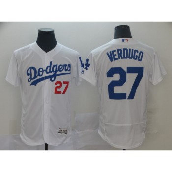 Men's Los Angeles Dodgers #27 Alex Verdugo White 2019 Flex Base Stitched MLB Jersey