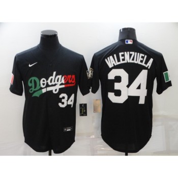 Men's Los Angeles Dodgers #34 Toro Valenzuela Black Cool Base Stitched Baseball Jersey Men's Los Angeles Dodgers #34 Toro Valenzuela Black Cool Base Stitched Baseball Jersey