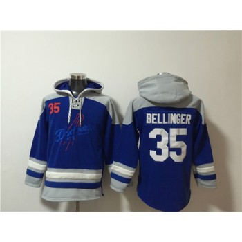 Men's Los Angeles Dodgers #35 Cody Bellinger Blue Ageless Must-Have Lace-Up Pullover Hoodie Men's Los Angeles Dodgers #35 Cody Bellinger Blue Ageless Must-Have Lace-Up Pullover Hoodie