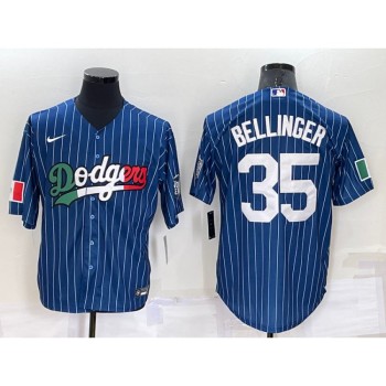 Men's Los Angeles Dodgers #35 Cody Bellinger Navy Mexico World Series Cool Base Stitched Baseball Jersey Men's Los Angeles Dodgers #35 Cody Bellinger Navy Mexico World Series Cool Base Stitched Baseball Jersey