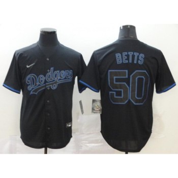 Men's Los Angeles Dodgers #50 Mookie Betts 2020 Black Cool Base Stitched Baseball Jersey Men's Los Angeles Dodgers #50 Mookie Betts 2020 Black Cool Base Stitched Baseball Jersey
