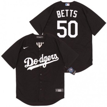 Men's Los Angeles Dodgers #50 Mookie Betts Black Cool Base Stitched Jersey Men's Los Angeles Dodgers #50 Mookie Betts Black Cool Base Stitched Jersey