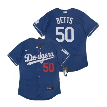 Men's Los Angeles Dodgers #50 Mookie Betts Blue Flex Base Stitched Jersey Men's Los Angeles Dodgers #50 Mookie Betts Blue Flex Base Stitched Jersey