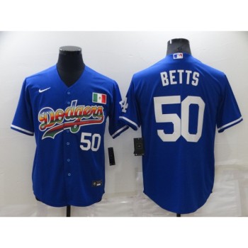 Men's Los Angeles Dodgers #50 Mookie Betts Royal Stitched Baseball Jersey Men's Los Angeles Dodgers #50 Mookie Betts Royal Stitched Baseball Jersey