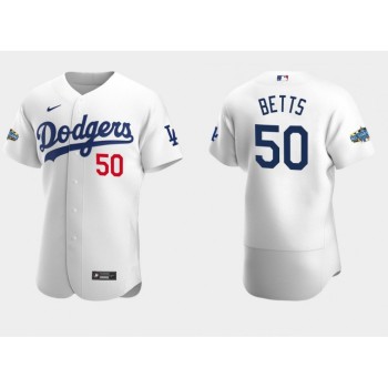 Men's Los Angeles Dodgers #50 Mookie Betts White 2020 All Stars Stitched Jersey Men's Los Angeles Dodgers #50 Mookie Betts White 2020 All Stars Stitched Jersey