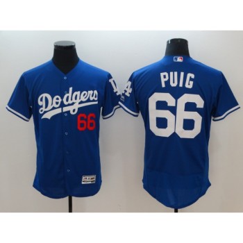 Men's Los Angeles Dodgers #66 Yasiel Puig Blue Flexbase Stitched Jersey Men's Los Angeles Dodgers #66 Yasiel Puig Blue Flexbase Stitched Jersey