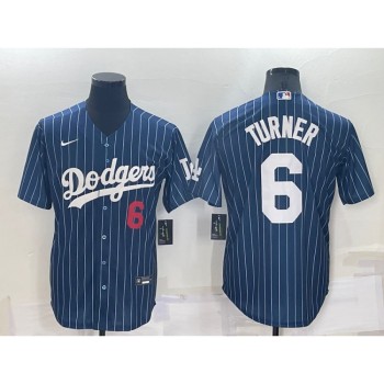Men's Los Angeles Dodgers #6 Trea Turner Navy Cool Base Stitched Baseball Jersey Men's Los Angeles Dodgers #6 Trea Turner Navy Cool Base Stitched Baseball Jersey