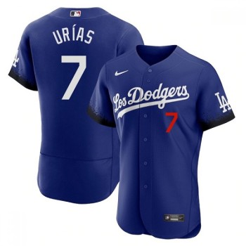 Men's Los Angeles Dodgers #7 Julio Urias 2021 Royal City Connect Flex Base Stitched Baseball Jersey Men's Los Angeles Dodgers #7 Julio Urias 2021 Royal City Connect Flex Base Stitched Baseball Jersey