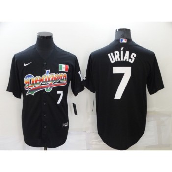 Men's Los Angeles Dodgers #7 Julio Urias Black Stitched Baseball Jersey Men's Los Angeles Dodgers #7 Julio Urias Black Stitched Baseball Jersey