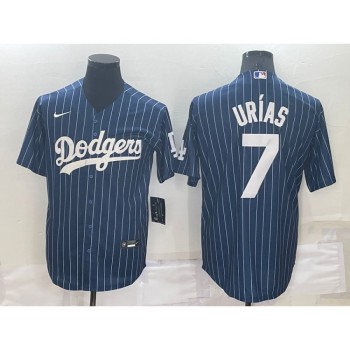 Men's Los Angeles Dodgers #7 Julio Urias Navy Cool Base Stitched Baseball Jersey Men's Los Angeles Dodgers #7 Julio Urias Navy Cool Base Stitched Baseball Jersey