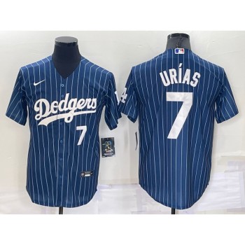Men's Los Angeles Dodgers #7 Julio Urias Navy Cool Base Stitched Baseball Jersey Men's Los Angeles Dodgers #7 Julio Urias Navy Cool Base Stitched Baseball Jersey