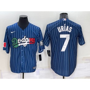 Men's Los Angeles Dodgers #7 Julio Urias Navy Mexico World Series Cool Base Stitched Baseball Jersey Men's Los Angeles Dodgers #7 Julio Urias Navy Mexico World Series Cool Base Stitched Baseball Jersey