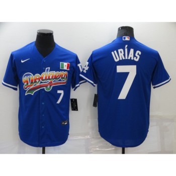 Men's Los Angeles Dodgers #7 Julio Urias Royal Stitched Baseball Jersey Men's Los Angeles Dodgers #7 Julio Urias Royal Stitched Baseball Jersey