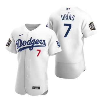 Men's Los Angeles Dodgers #7 Julio Urias White 2020 World Series Sttiched Jersey Men's Los Angeles Dodgers #7 Julio Urias White 2020 World Series Sttiched Jersey