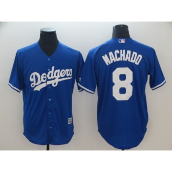 Men's Los Angeles Dodgers #8 Manny Machado Royal Cool Base Player Stitched MLB Jersey Men's Los Angeles Dodgers #8 Manny Machado Royal Cool Base Player Stitched MLB Jersey