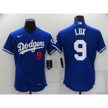 Men's Los Angeles Dodgers #9 Gavin Lux Royal Flex Base Stitched Jersey Men's Los Angeles Dodgers #9 Gavin Lux Royal Flex Base Stitched Jersey