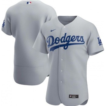 Men's Los Angeles Dodgers Blank Grey Flex Base Stitched Jersey Men's Los Angeles Dodgers Blank Grey Flex Base Stitched Jersey