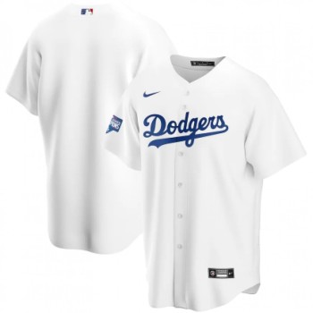 Men's Los Angeles Dodgers Blank White 2020 World Series Champions Home Patch Cool Base Stitched Jersey Men's Los Angeles Dodgers Blank White 2020 World Series Champions Home Patch Cool Base Stitched Jersey