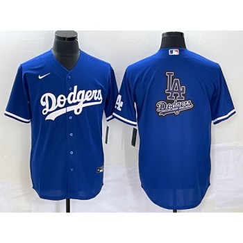 Men's Los Angeles Dodgers Blue Team Big Logo Cool Base Stitched Baseball Jersey Men's Los Angeles Dodgers Blue Team Big Logo Cool Base Stitched Baseball Jersey