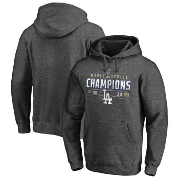 Men's Los Angeles Dodgers Charcoal 2020 World Series Champions Locker Room Pullover Hoodie Men's Los Angeles Dodgers Charcoal 2020 World Series Champions Locker Room Pullover Hoodie