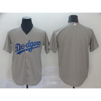 Men's Los Angeles Dodgers Gray Blank Cool Base Stitched MLB Jersey Men's Los Angeles Dodgers Gray Blank Cool Base Stitched MLB Jersey
