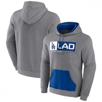 Men's Los Angeles Dodgers Heathered Gray iconic Steppin Up Fleece Pullover Hoodie Men's Los Angeles Dodgers Heathered Gray iconic Steppin Up Fleece Pullover Hoodie