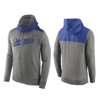 Men's Los Angeles Dodgers Gray Cooperstown Collection Hybrid Pullover Hoodie Men's Los Angeles Dodgers Gray Cooperstown Collection Hybrid Pullover Hoodie